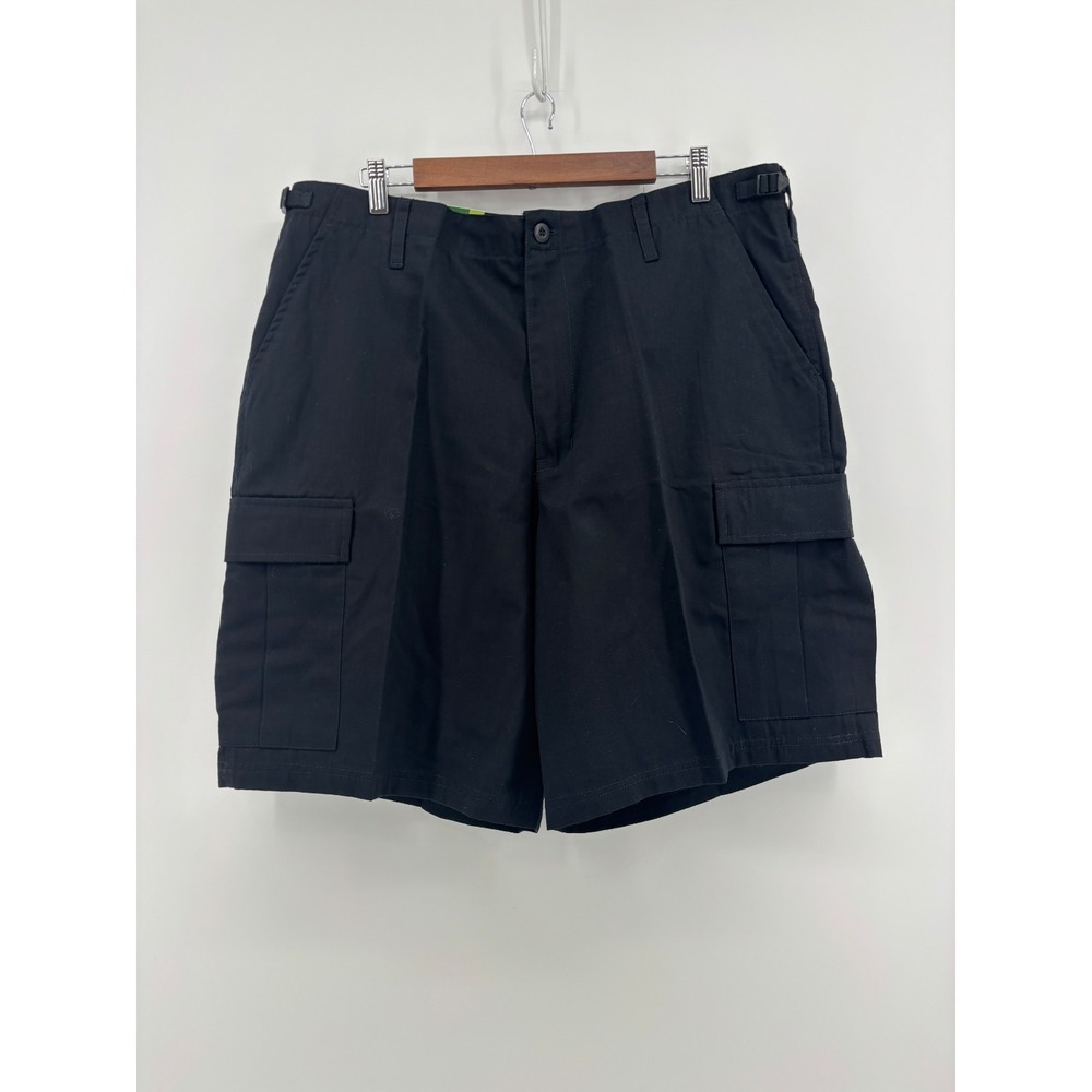 Pudala Uniforms BDU Military Cargo Shorts Mens Black Ripstop Tactical Large NWT